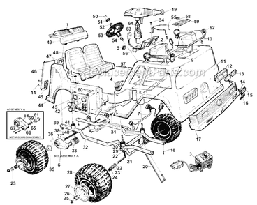 Part Location Diagram of 74560-4239 Power Wheels Steering Column